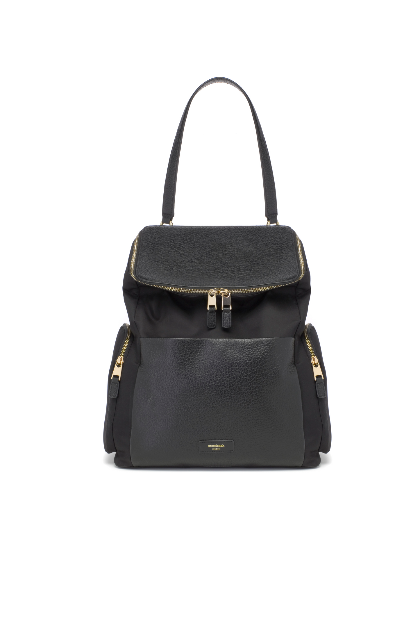 Alyssa Convertible Nappy Bag - Black & Gold