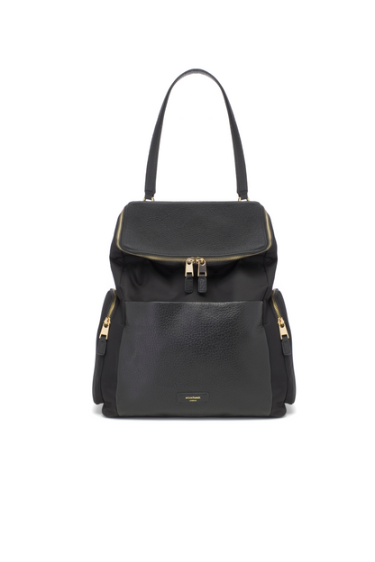 Alyssa Convertible Nappy Bag - Black & Gold