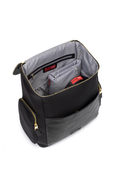 Alyssa Convertible Nappy Bag - Black & Gold