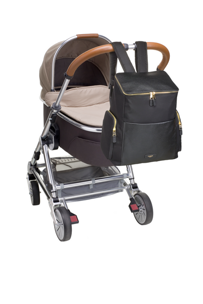 Alyssa Convertible Nappy Bag - Black & Gold