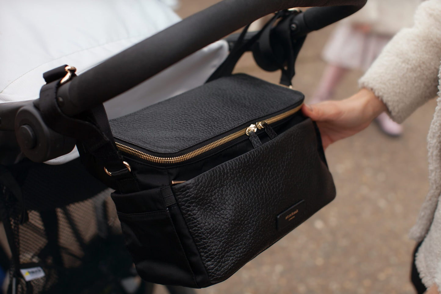 Alyssa Stroller Bag - Black & Gold