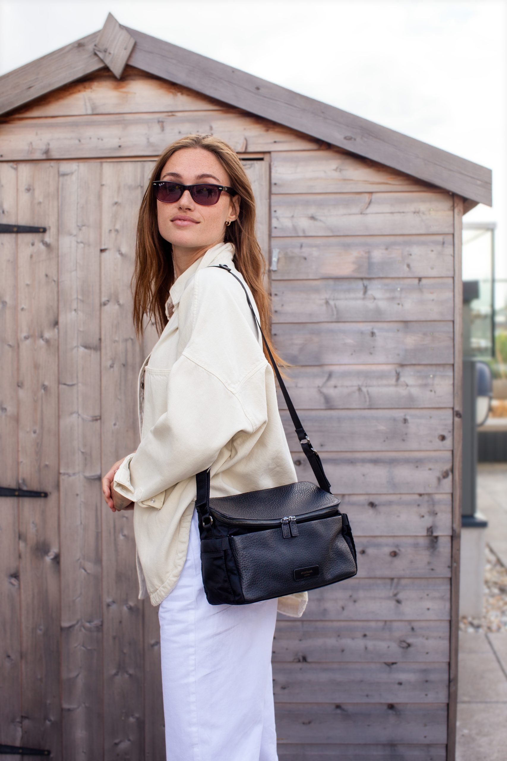 Alyssa Stroller Bag - Black & Gunmetal