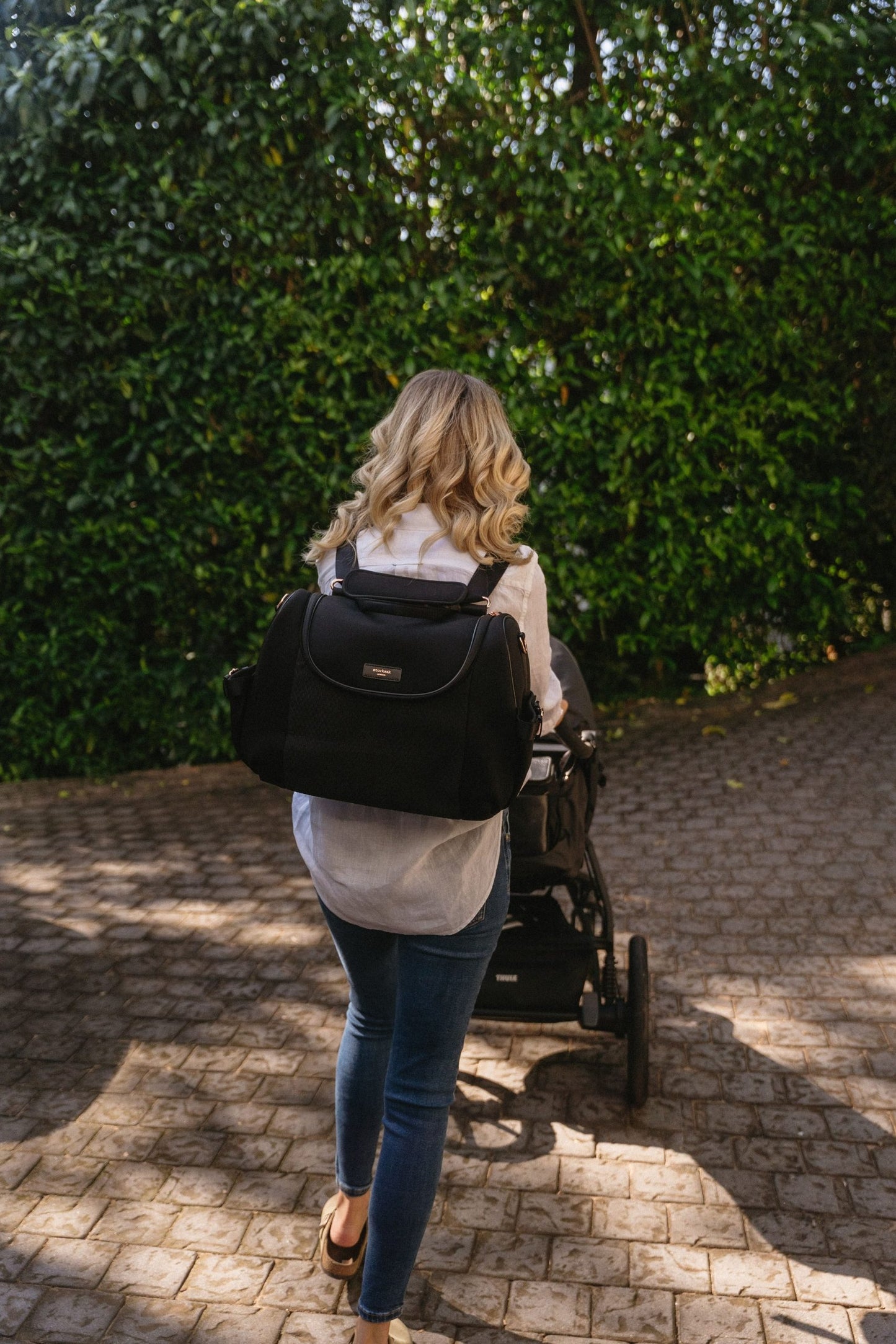 Poppy Luxe Scuba Baby Changing Bag - Black