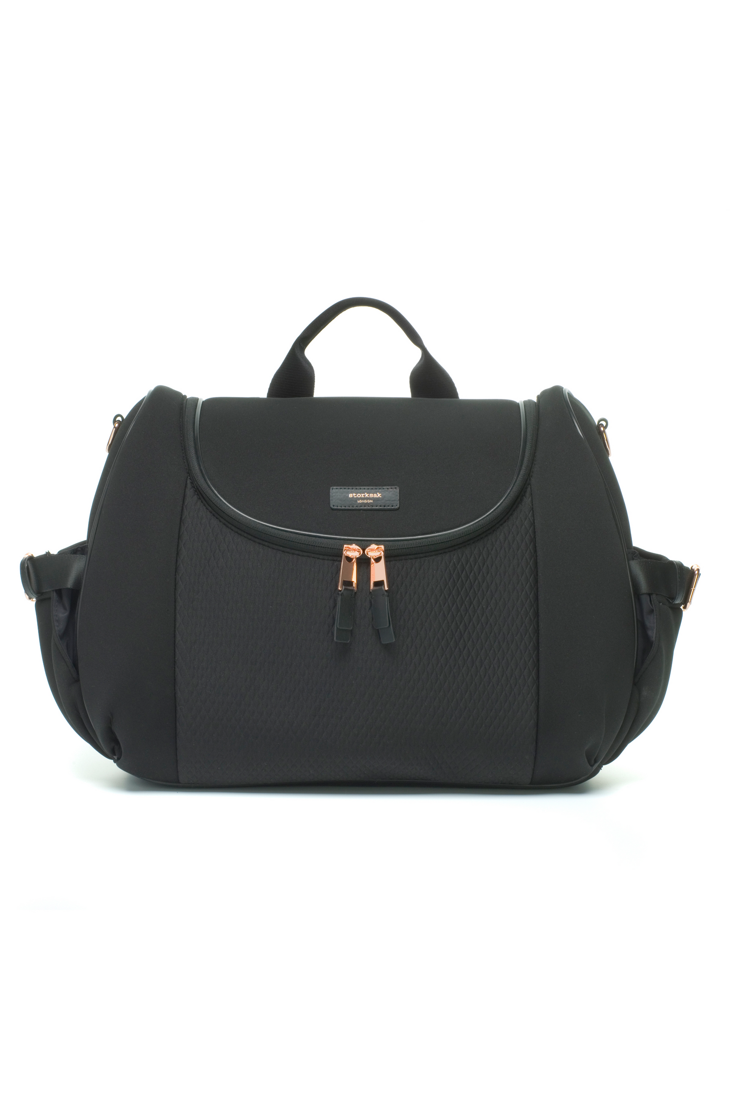 Poppy Luxe Scuba Baby Changing Bag - Black