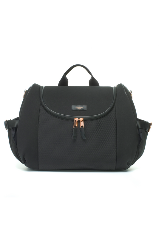 Poppy Luxe Scuba Baby Changing Bag - Black