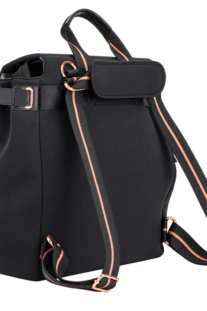 St James Scuba Baby Changing Bag - Black & Rose Gold