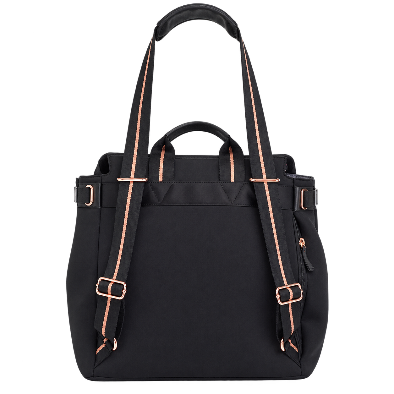 St James Scuba Baby Changing Bag - Black & Rose Gold