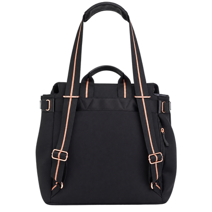 St James Scuba Baby Changing Bag - Black & Rose Gold