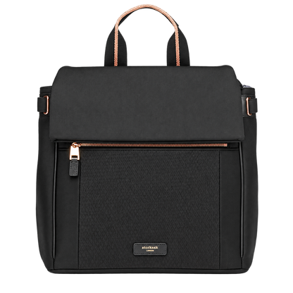St James Scuba Baby Changing Bag - Black & Rose Gold