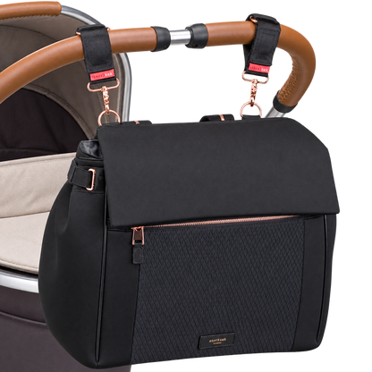St James Scuba Baby Changing Bag - Black & Rose Gold