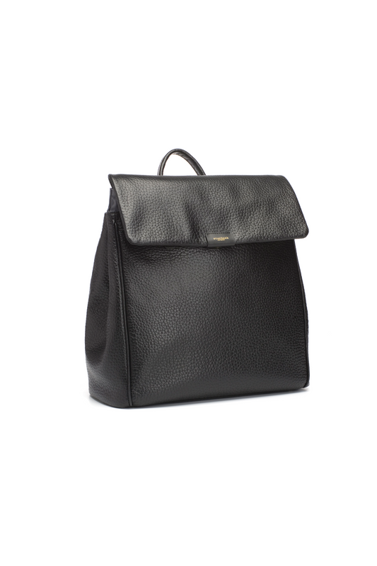 St James Leather Baby Changing Bag - Black