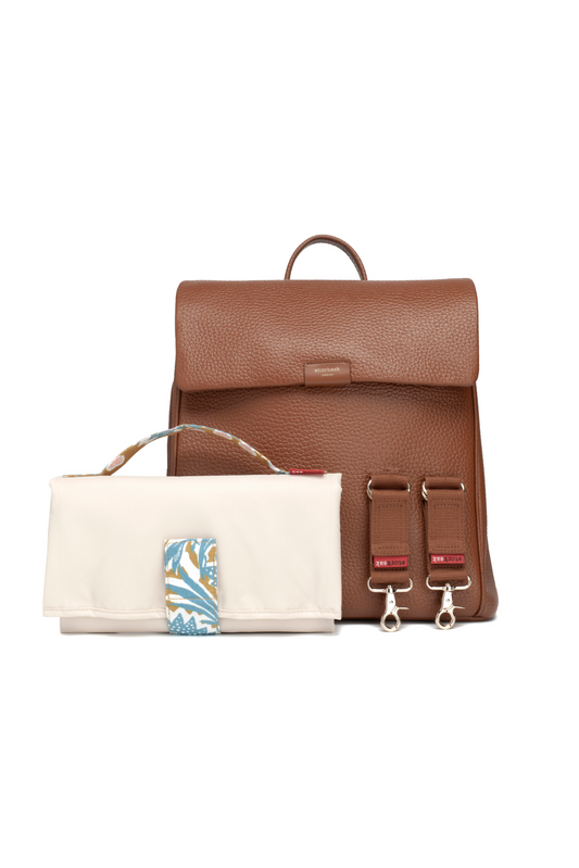 St James Leather Baby Changing Bag - Tan