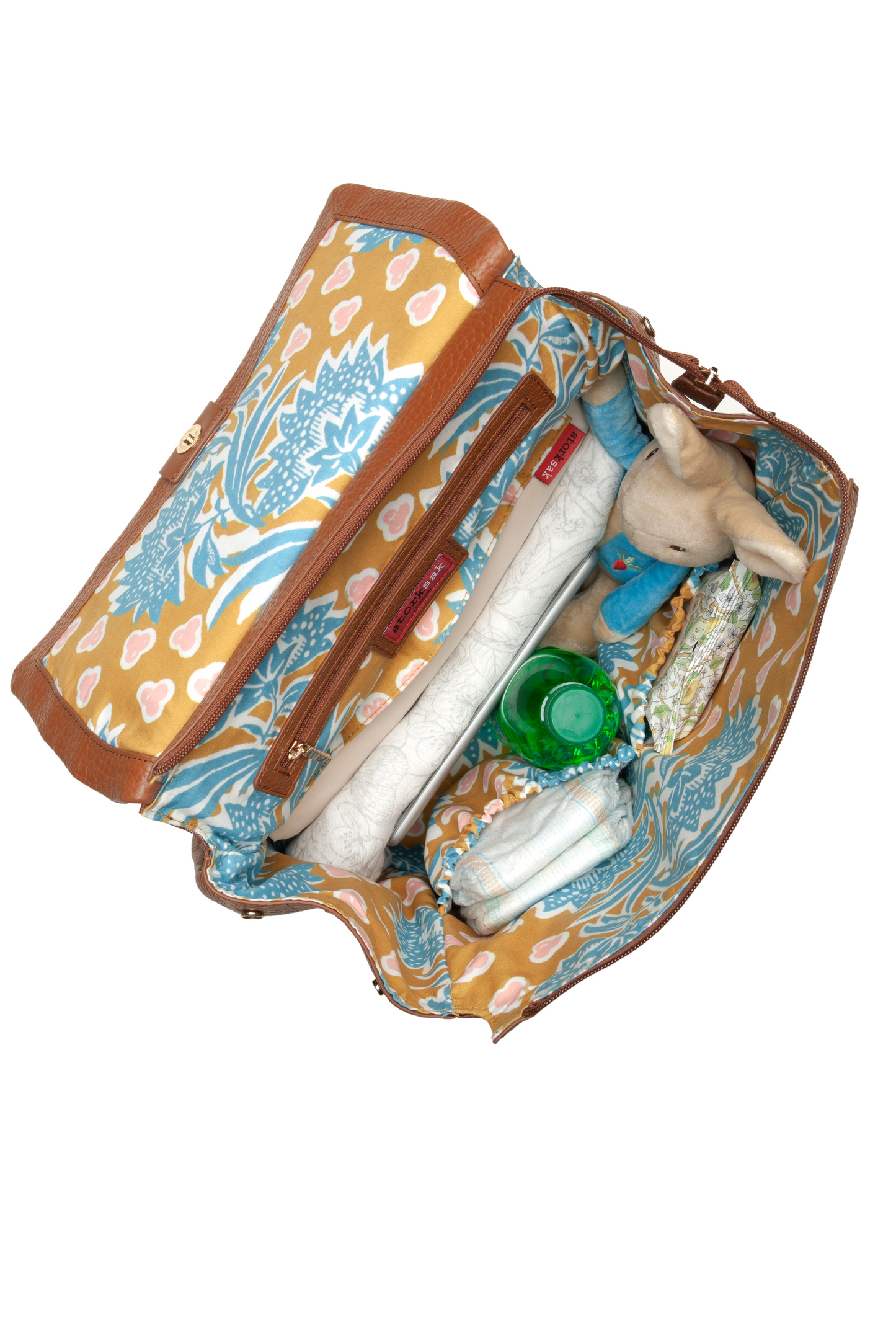 St James Leather Baby Changing Bag - Tan