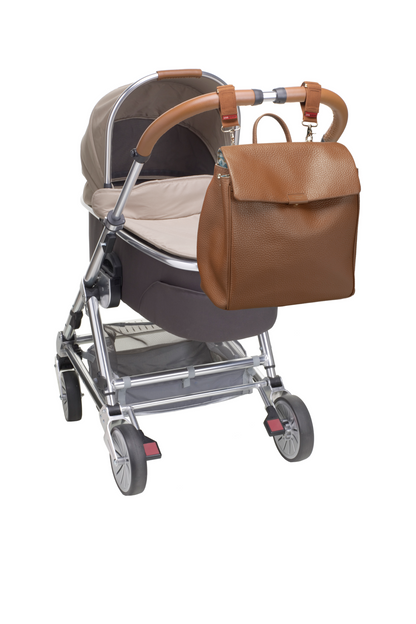 St James Leather Baby Changing Bag - Tan