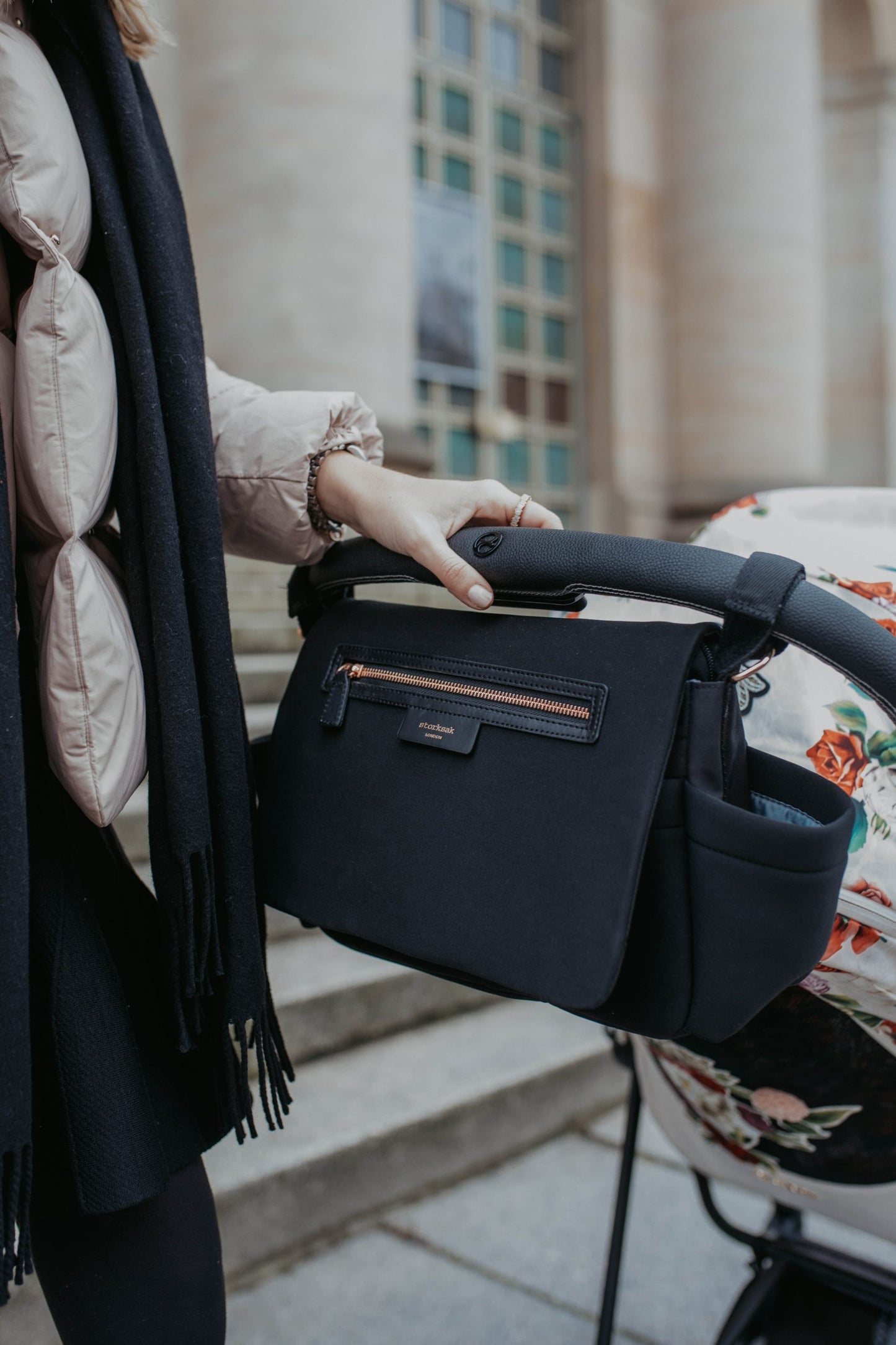 Stroller Organiser - Lux Scuba Black